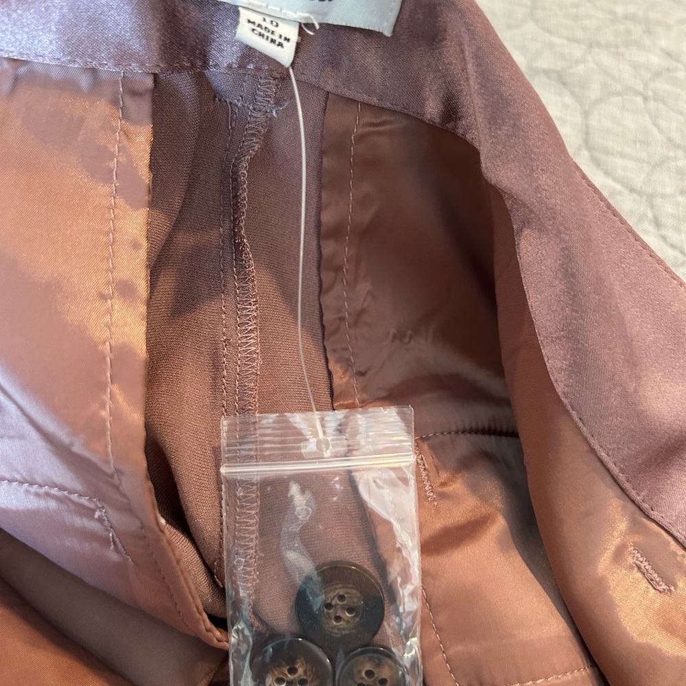 Madewell The Harlow Wide-Leg Pant in Satin Size 10 Iced Mocha NWT - Picture 8 of 10